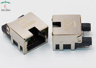 Through Hole Customized Low Profile RJ45 , Tab Up Female Lan Connector