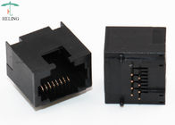 Unshielded Black 8P8C RJ45 Modular Connector Ethernet Jacks For PC Card Without LED